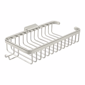 Deltana 10″ Rectangular Wire Basket With Hook Polished Nickel 10″ Length