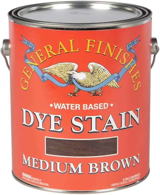 General Finishes Dye Stains, Medium Brown, Gallon
