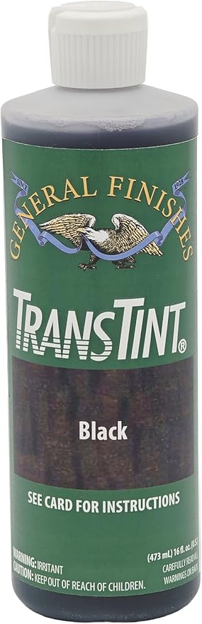 General Finishes Transtint, Black, 16oz