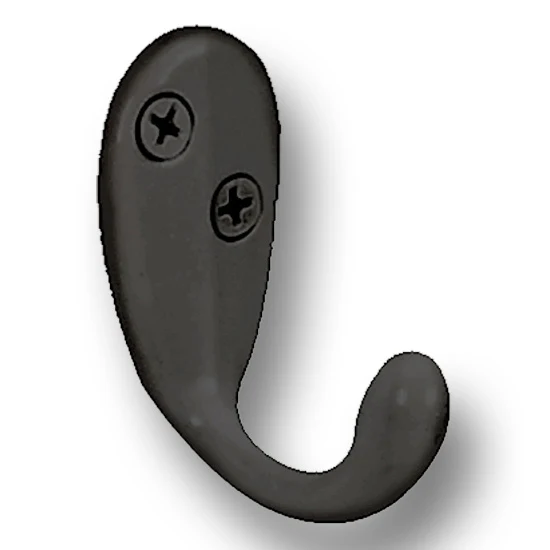 Hickory Hardware Hook Zinc Black 1/2″ Center to Center