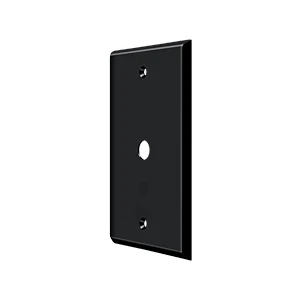 Deltana Switch Plate Cable Cover Plate, Black