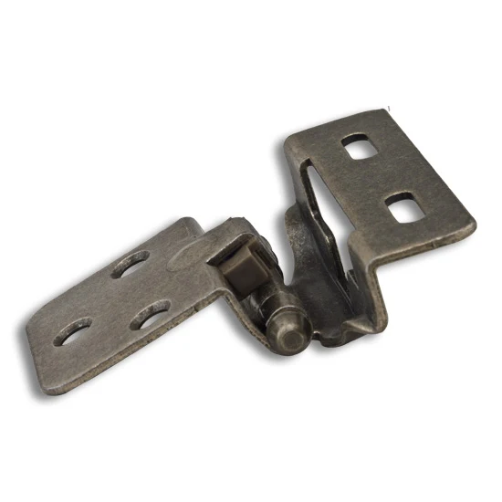 Cabinet Hinge Partial Wrap 1/4" Overlay, Antique Brass