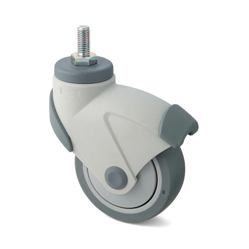 Dual Brake System Caster Threaded Bolt Type Without Brake M12 x 1.75