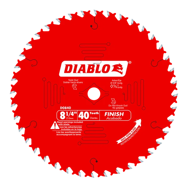 Diablo Finish Trim Saw Blade for Wood 8-1/4″ Diameter