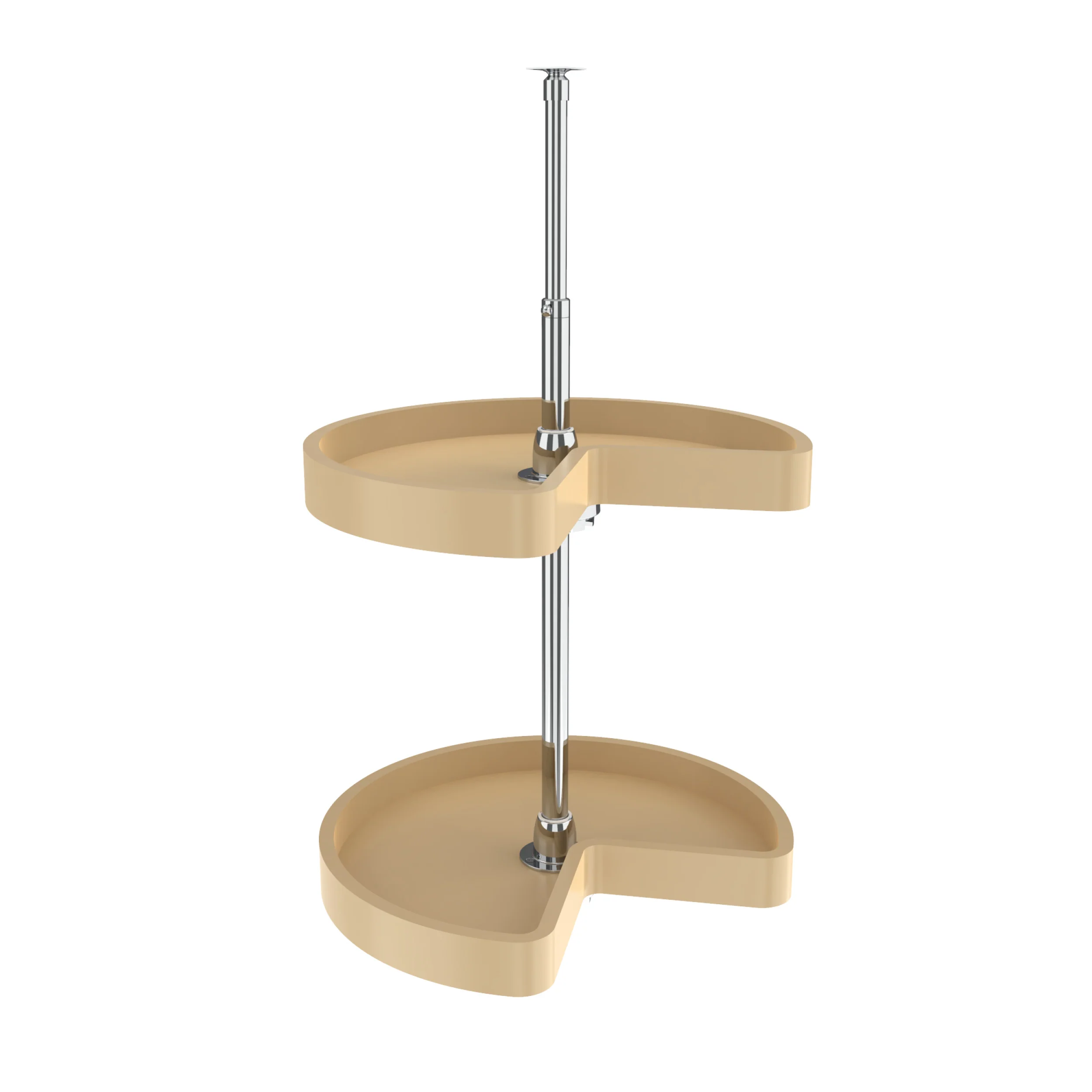 Rev-a-shelf Kidney Shape 2 Shelf Set Lazy Susan Set Polymer, 18″