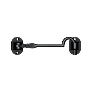 Deltana Cabin Hooks British Style, Paint Black, 4″