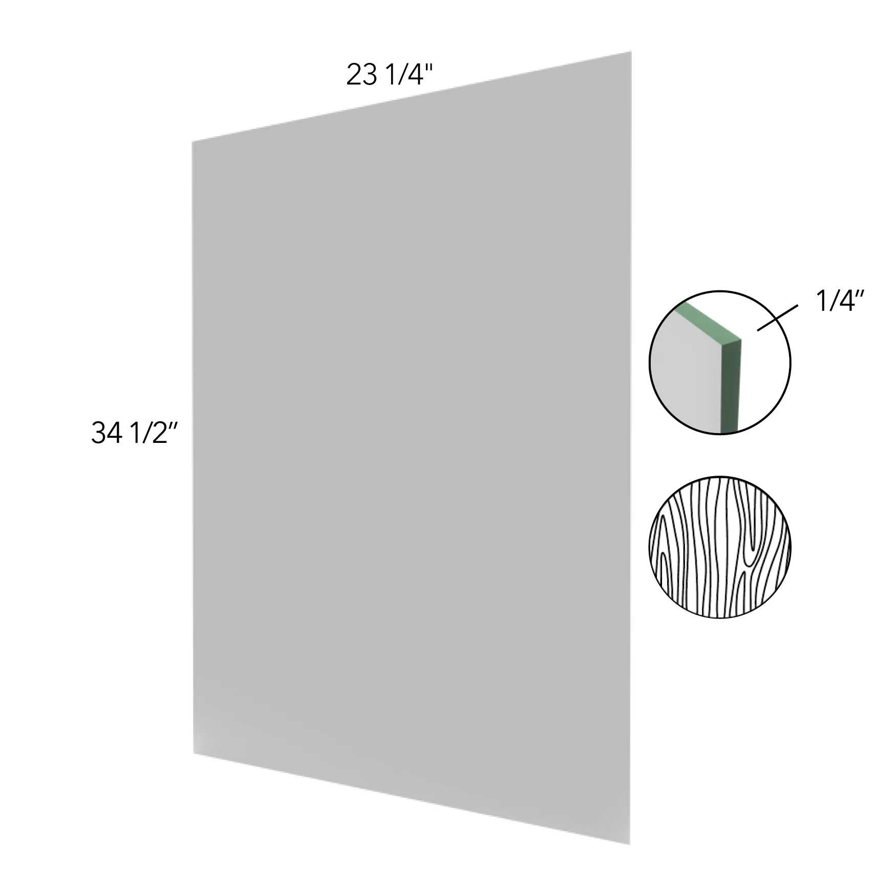 Base Skin 34-1/2 H X 24 D X 1/16 Th – Fusion by Fabuwood
