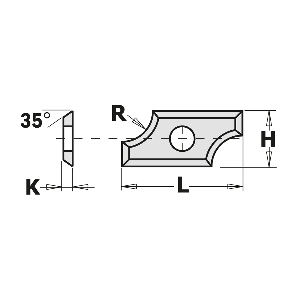 10-Pcs Profiled Rounding Insert Knives 3 mm Radius
