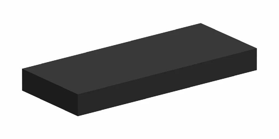 BLACK M Floating Shelf w/ LED 24 W X H X 10 D – Illume Tuscany by Fabuwood