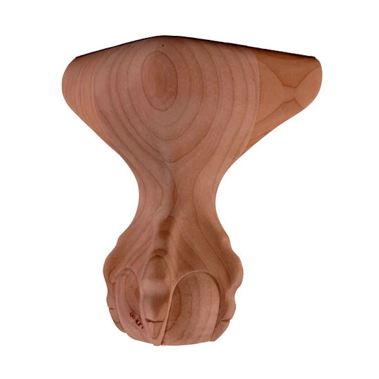 Ball & Claw Leg Rubberwood 4-1/8″ x 4-1/8″ x 6″