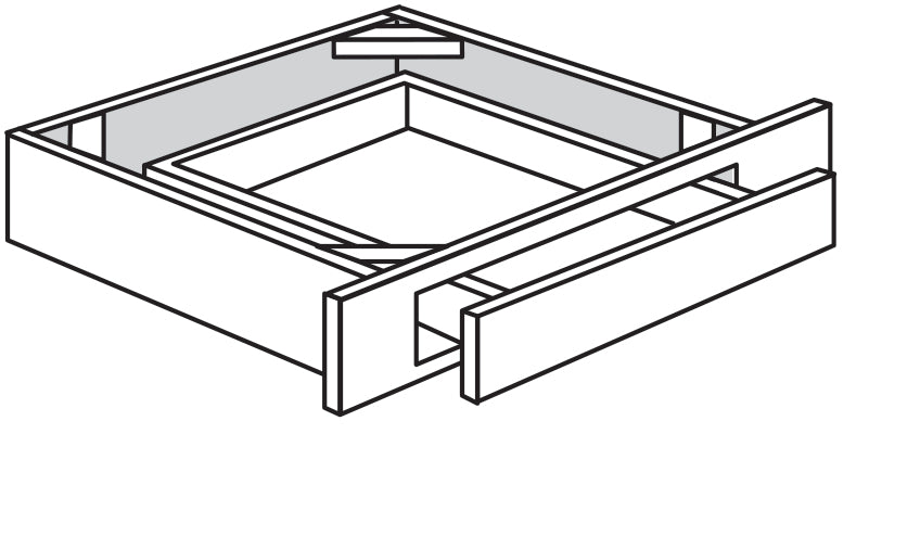Knee Drawer 36 W X 7 H X 21 D (trimable to 30″) – Doric by TA Cabinetry