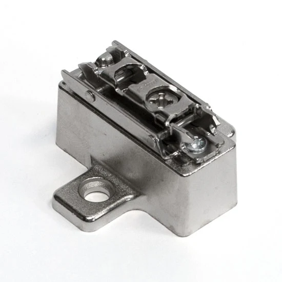 Blum Clip Wing Mounting Plate Cam Height Adjustable Screw-On Nickel Finish, 19 mm