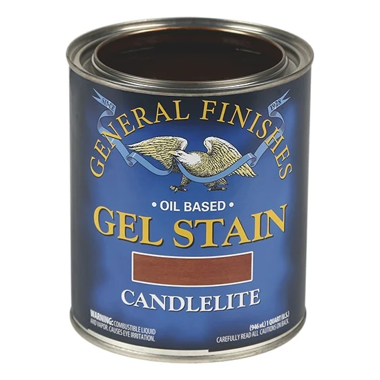 General Finishes Gel Stain, Candlelight, Quart