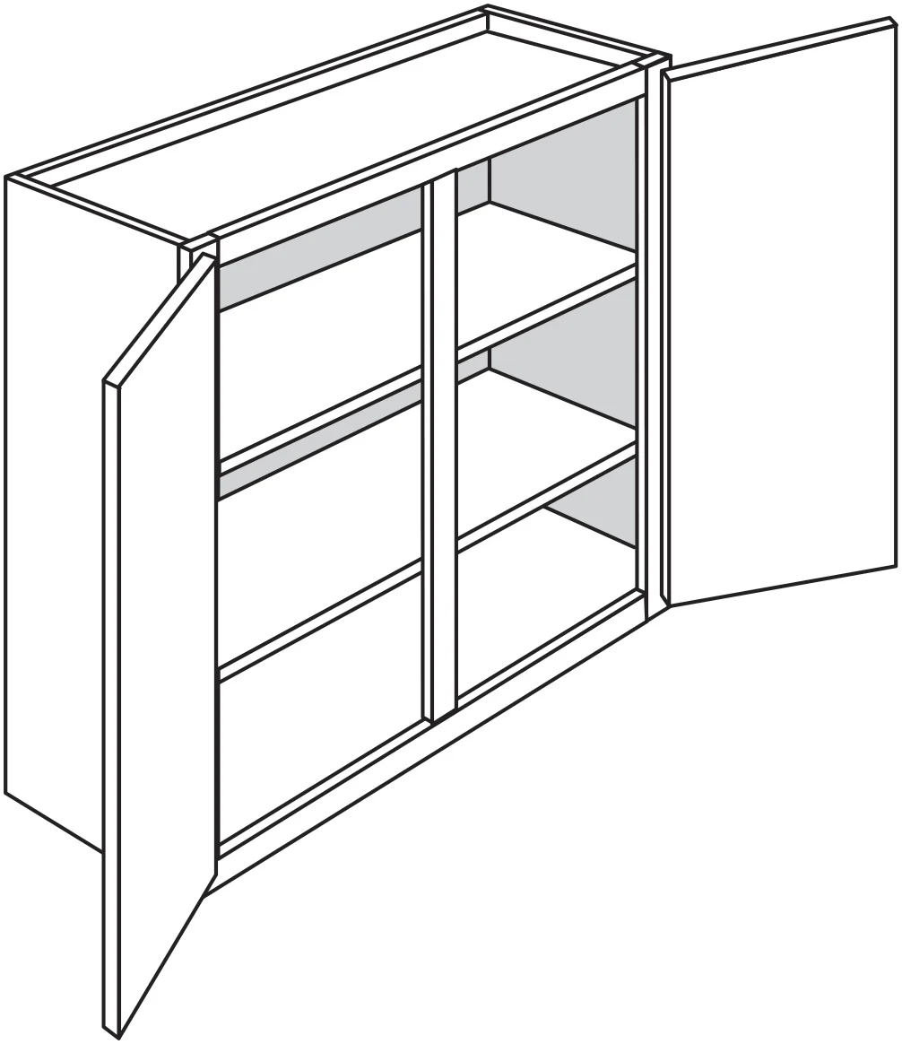 Wall Cabinet 24 W X 30 H X 12 D – Contemporary Oak by TA Cabinetry
