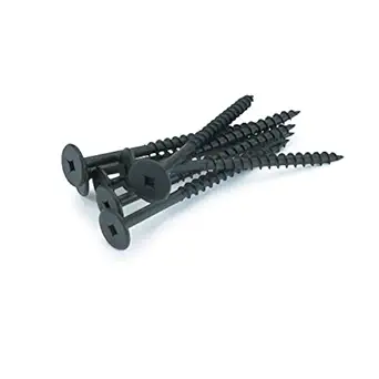 #10 Power Head Screws Square Drive With Nibs Black Finish 17 Type 3″ Length 150 Pack