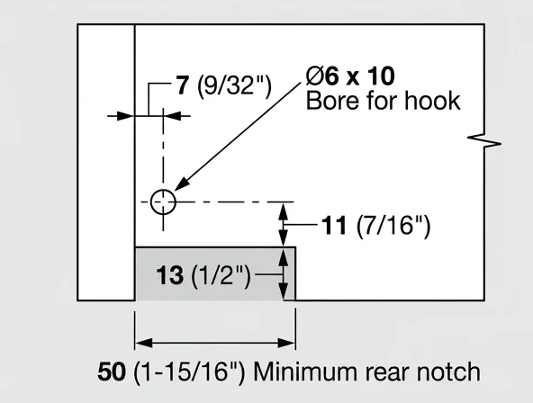 Blum Movento 763 Full Extension Drawer Runners For 1/2"-5/8" Drawer Box Thickness 12" Length