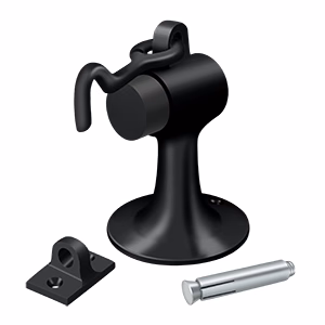 Deltana Cement Floor Mount Bumper With Holder, Black