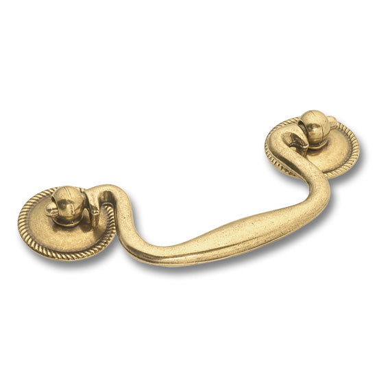 Hickery Hardware MANOR HOUSE Solid Brass Bail Pull