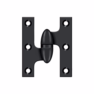 Deltana 2″ Length, 2-1/2″ Height Olive Knuckle Hinge, Black, Left