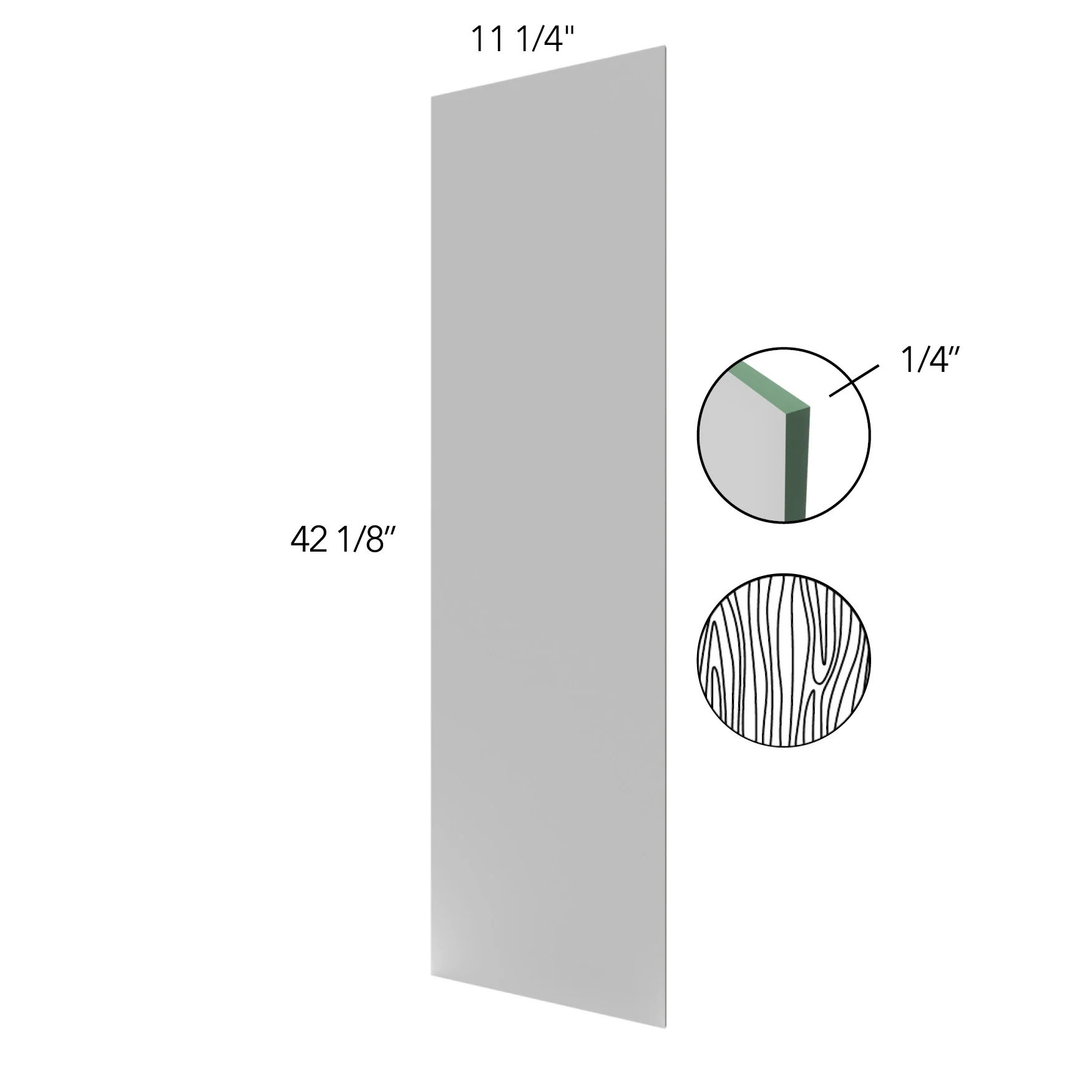 Wall Skin 42 H X 12 D X 1/16 Th – Fusion by Fabuwood