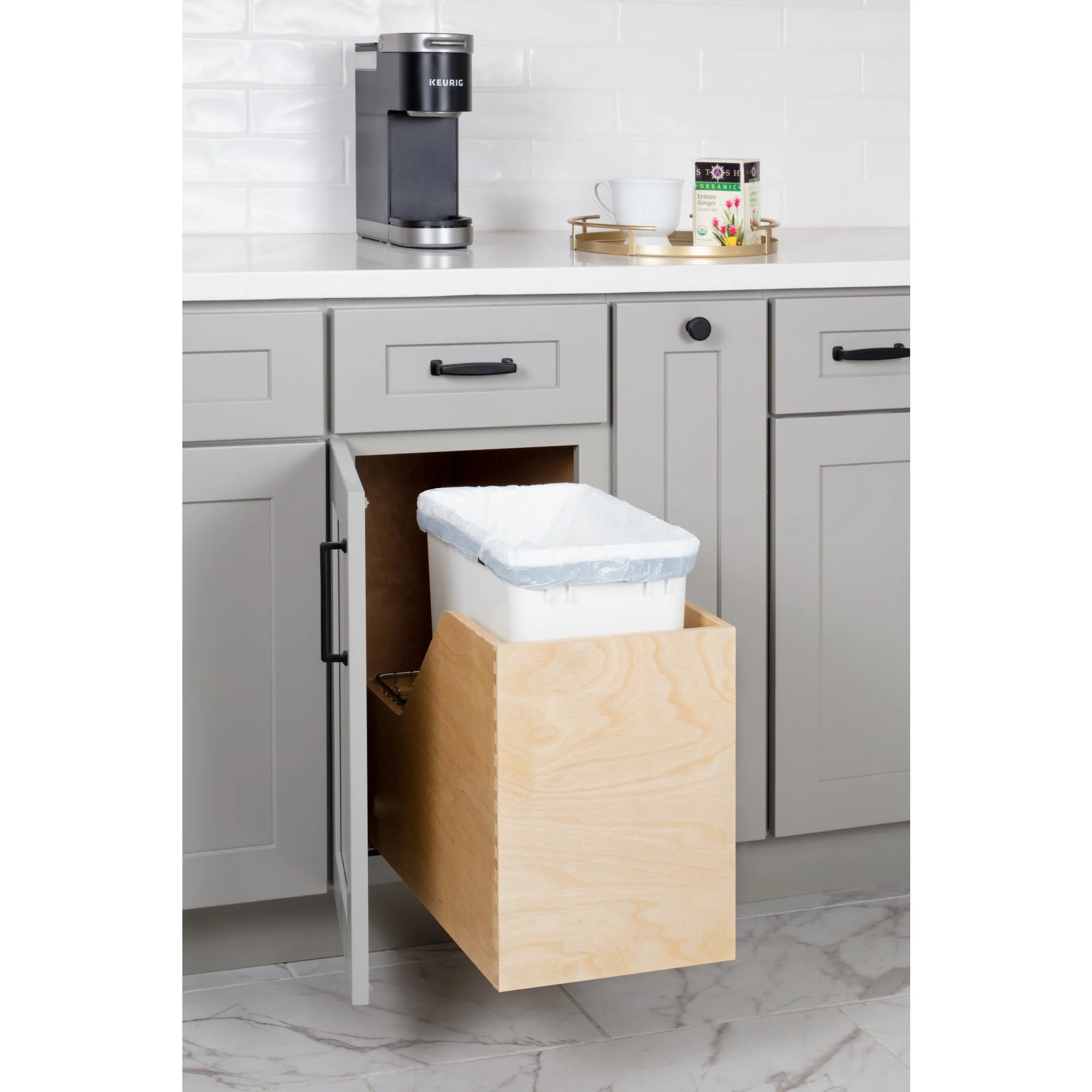 Hardware Resources Bottom Mount Pullout Waste Container System