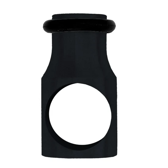 Track Mounted Stop, Powder Coated Steel, Black