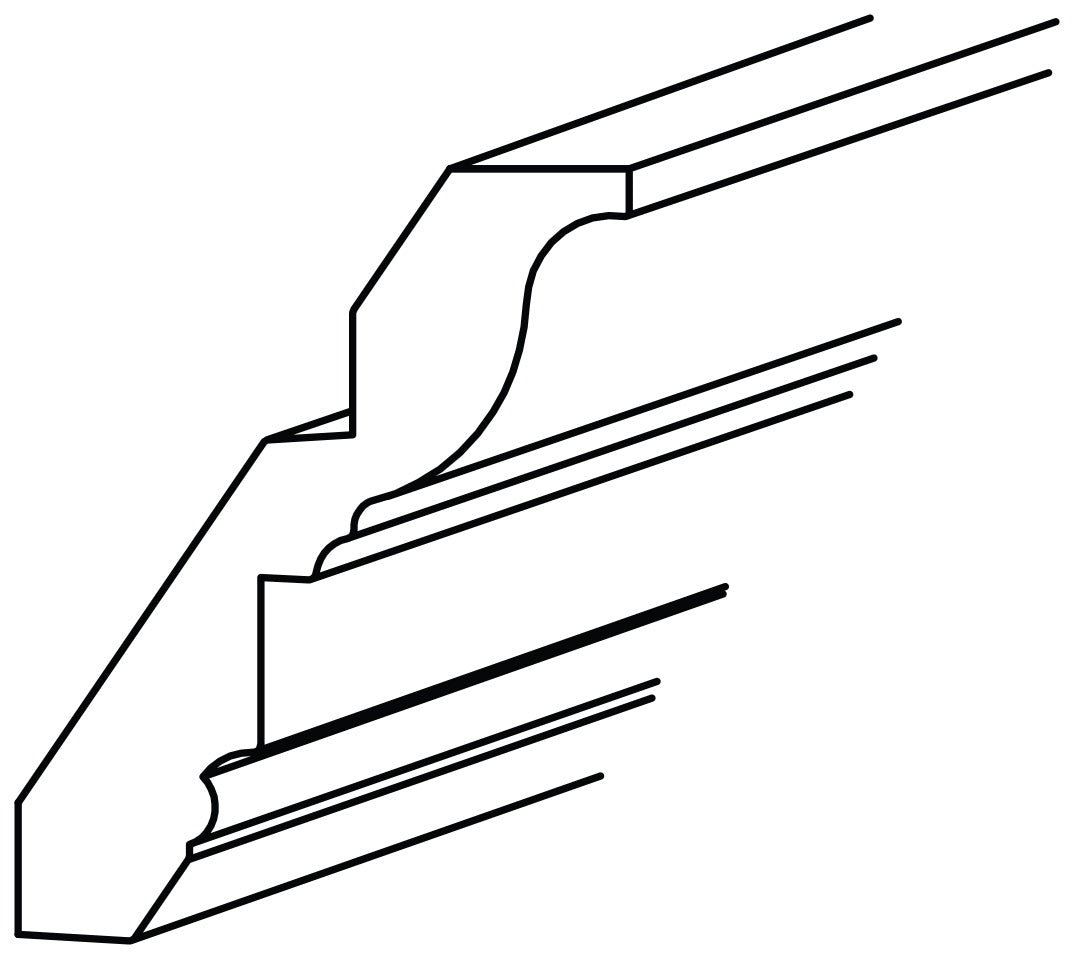 Decorative Crown Molding 5 W X 96 H X 3/4 Th – Nostalgic by TA Cabinetry