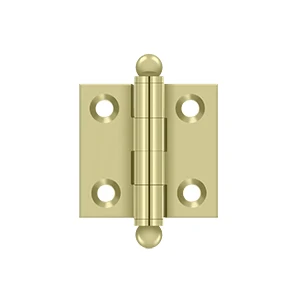 Deltana 1.5″ x 1.5″ Hinge With Ball Tips, Polished Brass Unlacquered