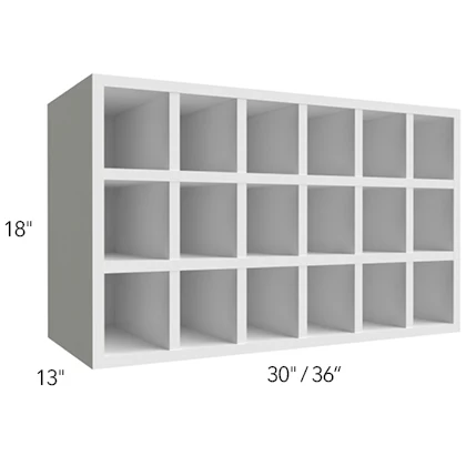 Wine Rack w/18 cubes 30 W X 18 H X 12 D – Illume Tuscany by Fabuwood