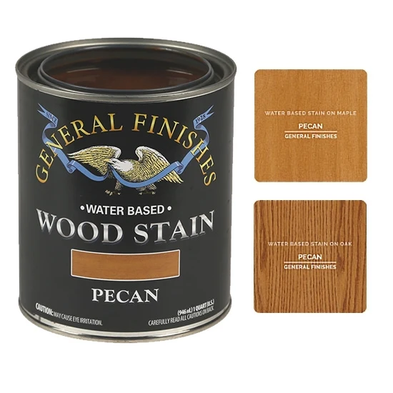 General Finishes Water Based Wood Stains, Pecan, Quart