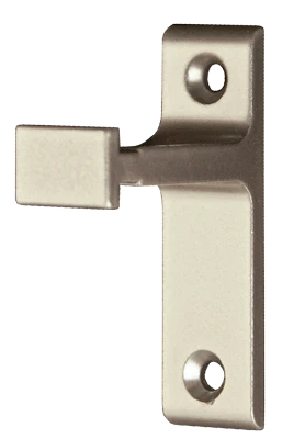 Quiet Glide – Standard Vertical Bracket, for use with Double Rollers, Satin Nickel