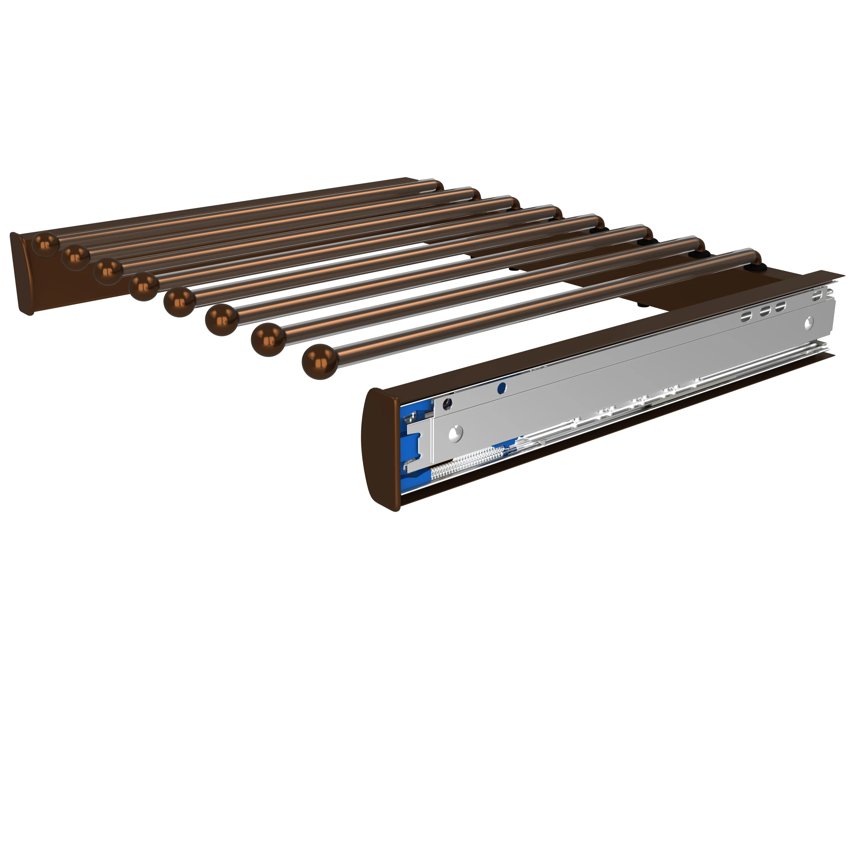Rev-a-shelf Elite Pullout Pants Rack With Soft-Close Slides Bronze 18″ Length