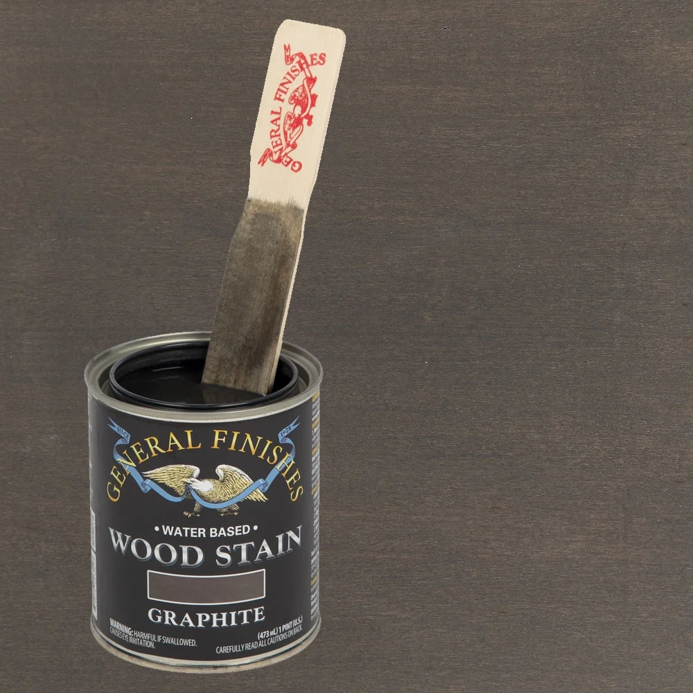 General Finishes Water Based Wood Stains, Graphite, Pint
