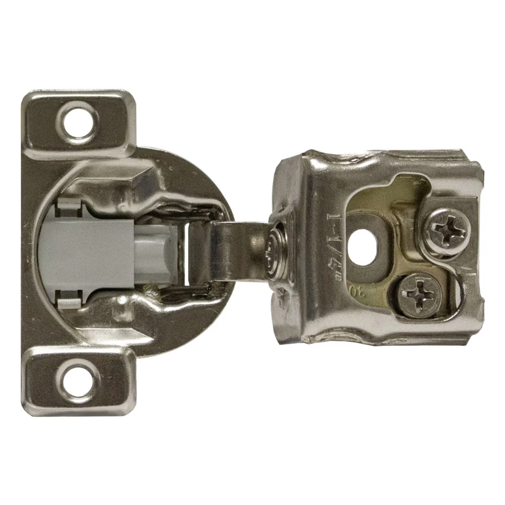 Kompakt Simple+ Soft Close, 1-1/4″ Overlay 3D-Cam Face Frame Hinges, 105-Degree Opening, Screw-On
