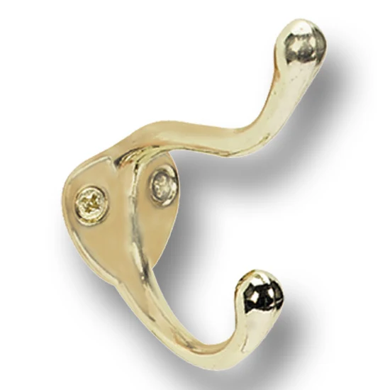 Hickory Hardware Hook Zinc Polished Brasss 5/8″ Center to Center