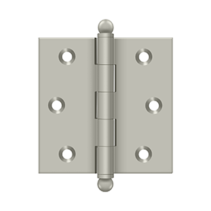 Deltana 2-1/2″ x 2-1/2″ Hinge With Ball Tips, Satin Nickel