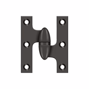 Deltana 2″ Length, 2-1/2″ Height Olive Knuckle Hinge, Oil Rubbed Bronze, Right