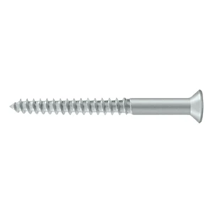 Deltana #12 Solid Brass Wood Screw 2-1/2″ Length Brushed Chrome