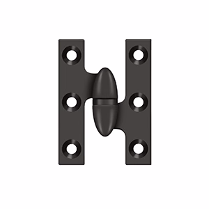 Deltana 2″ Height, 2-1/2″ Length Olive Knuckle Hinge, Oil Rubbed Bronze, Right