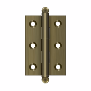 Deltana 2.5″ x 1.7″ Hinge With Ball Tips, Antique Brass