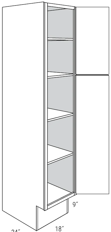 ADA Pantry Cabinet 18 W X 84 H X 24 D - Dover by JSI