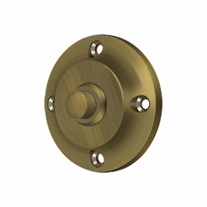Deltana Bell Button Round 2-1/3″ Diameter Antique Brass Contemporary Style