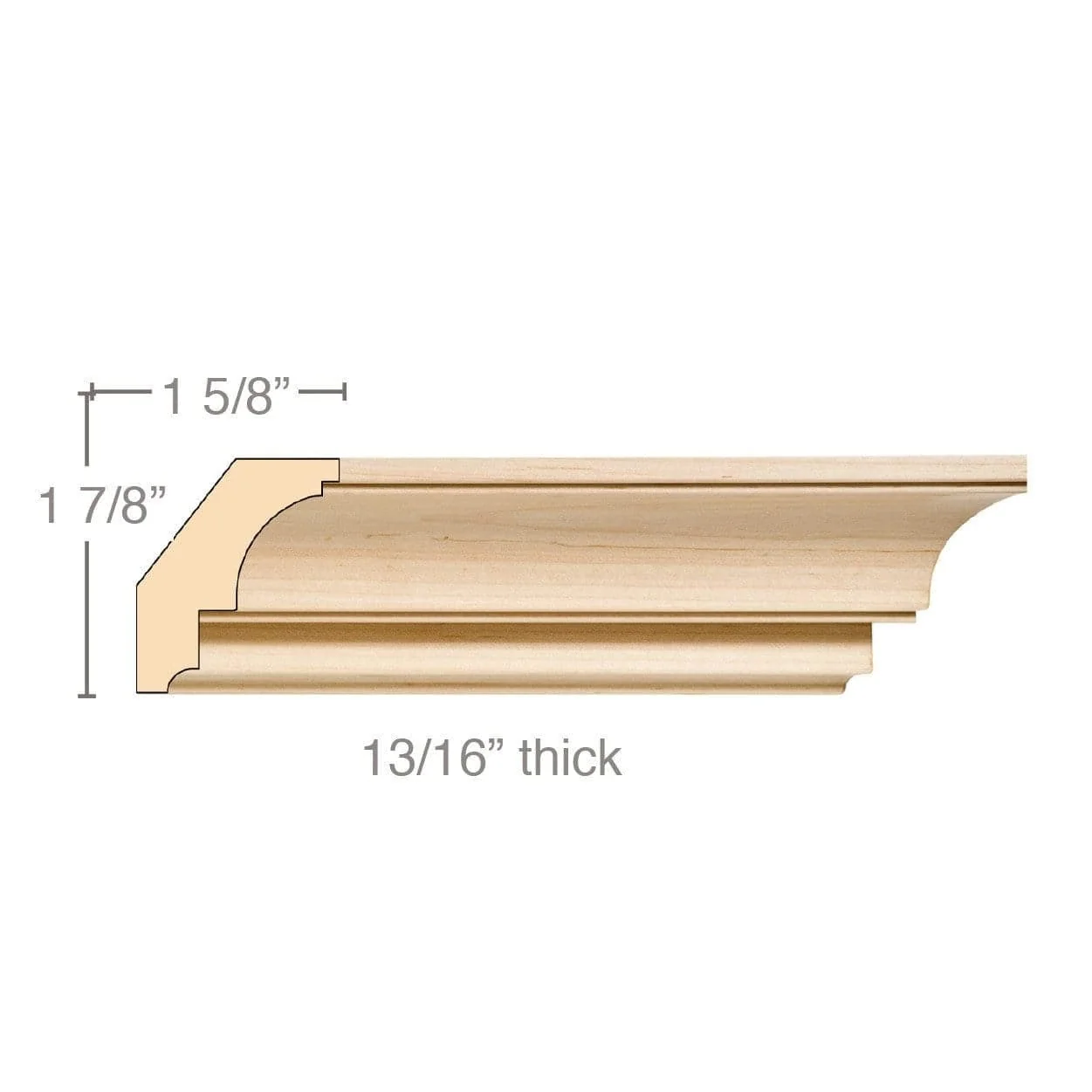 MLD5616 Clipped Corner, R1 7/8″