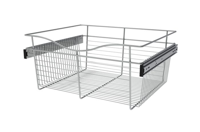 Rev-a-shelf Pull-Out Closet Baskets 24″ Wide Chrome Wire 20″ Depth 11″ Height