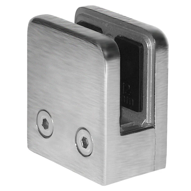 1/2″ Glass Grip Flat Back Satin Stainless Steel