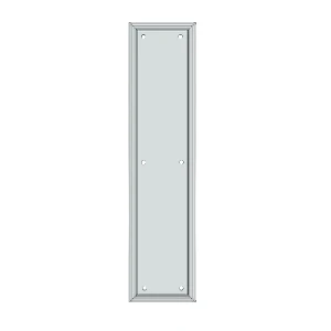 Deltana Framed Push Plate Heavy Duty, Chrome, 3-1/2” x 15″