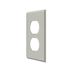 Deltana Switch Plate Outlet Satin Nickel Double Style
