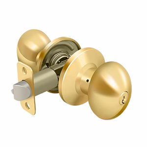 Deltana Egg Knob, Backset 2-3/8″ 2-3/4″ Non-Handed, PVD, Entry