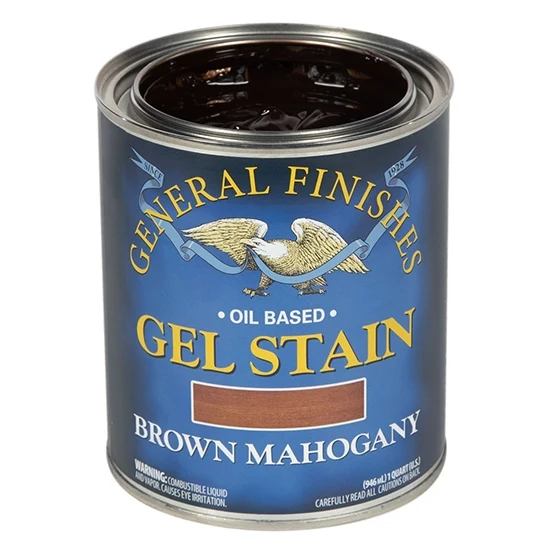 General Finishes Gel Stain, Brown Mahogany, Quart