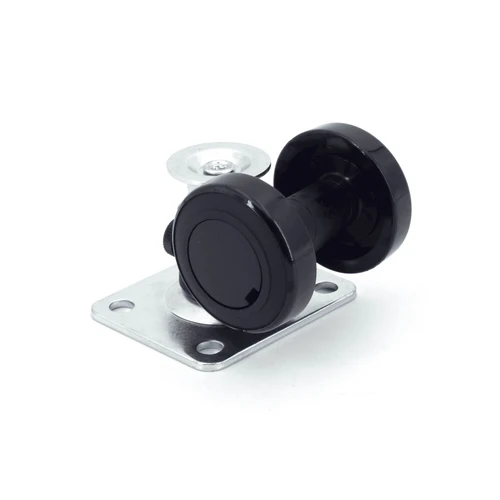 Sugatsune Parts Separable Steel Plate Mounted Caster With Glide Black M12